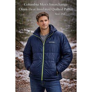 Columbia Men’s Interchange Omni-Heat Insulated Quilted Puffer Jacket Size 2XL